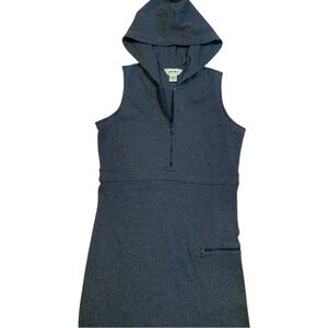 Eddie Bauer - 100% Cotton - Quarter Zip - Dark Grey - RARE Maxi Dress - Size M